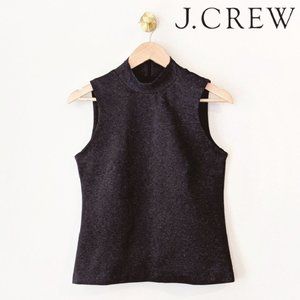 J. Crew 365 Mock Neck Tank Heathered Charcoal